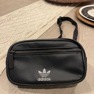 Adidas Black Belt Bag with Silver Logo